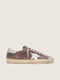 Golden Goose Super-Star Ltd Uomo in Suede Lavanda con Stella Argento