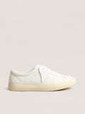 Golden Goose Sneaker Yatay Model 1b Sostenibile con Tomaia Bio Based Bianca e Y Bianca