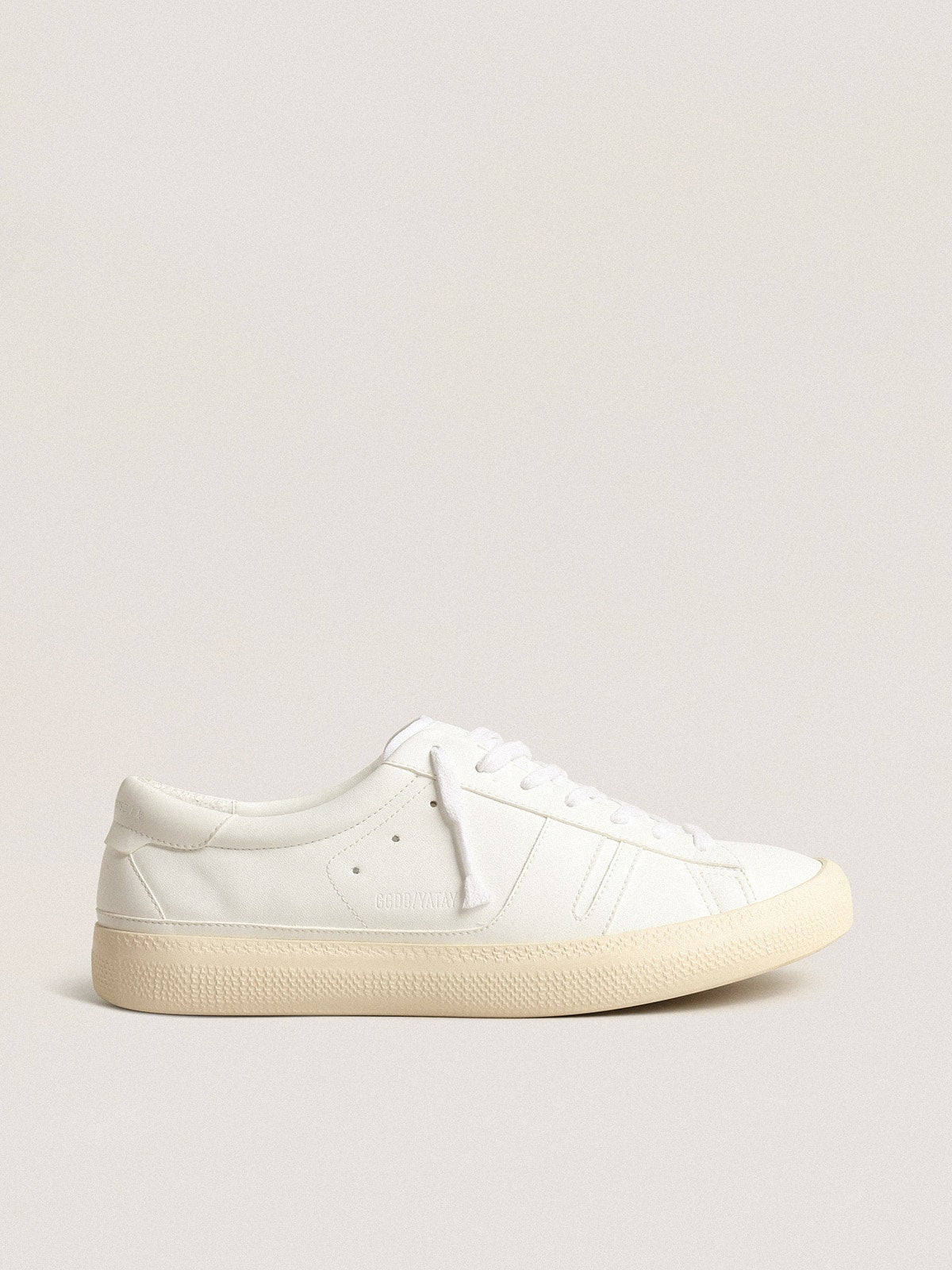 Golden Goose Sneaker Yatay Model 1b Sostenibile con Tomaia Bio Based Bianca e Y Bianca