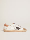 Golden Goose Super-Star Donna con Stella in Glitter Neri e Talloncino Rosa