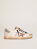 Golden Goose Super-Star Donna  con Stella in Cristalli Swarovski e Stampa Leo