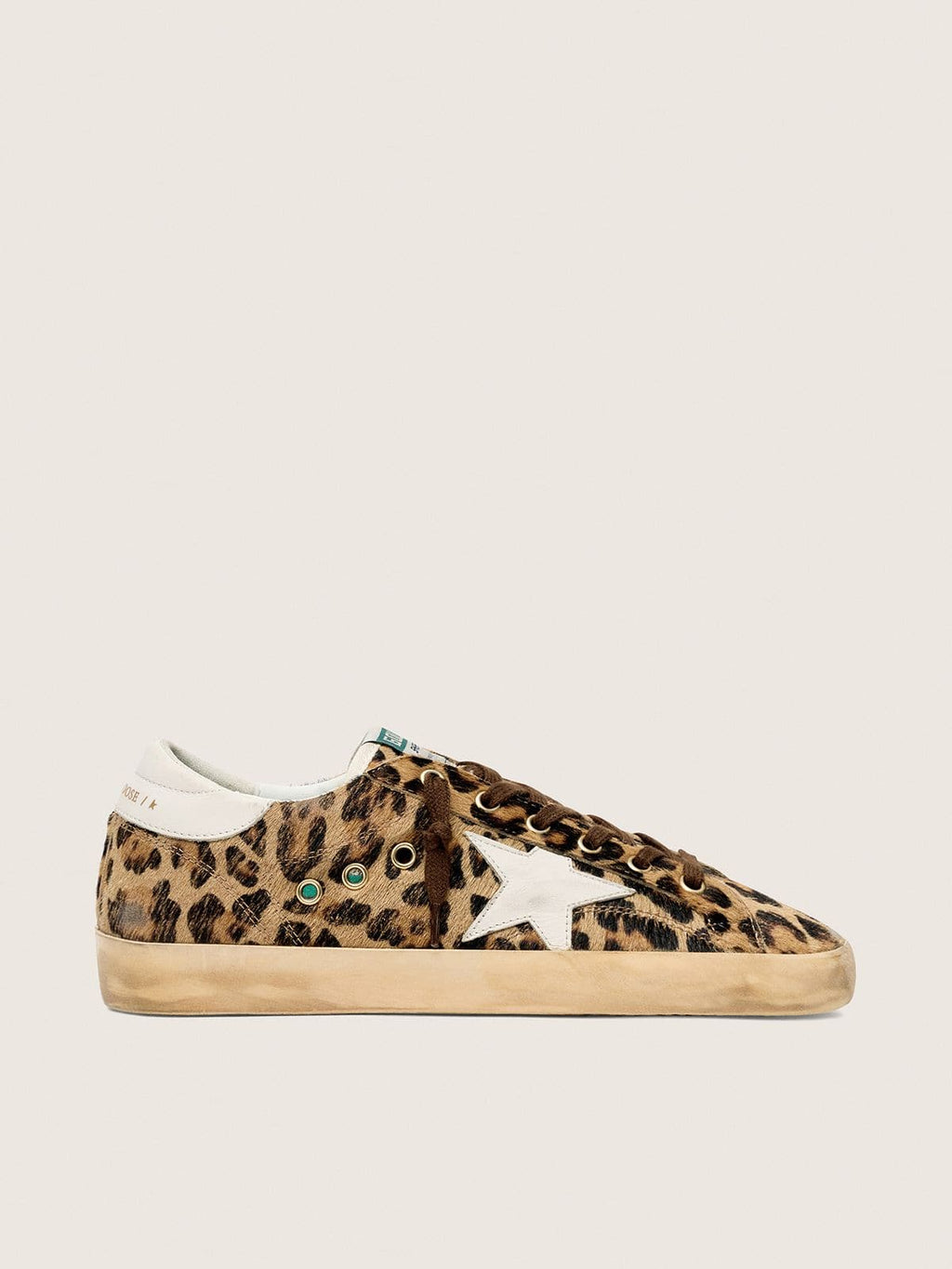 Golden Goose Super-Star  Donna in Cavallino Leopardato con Stella e Talloncino in Pelle