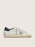 Golden Goose Super-Star Donna con Stella in Suede e Talloncino Blu