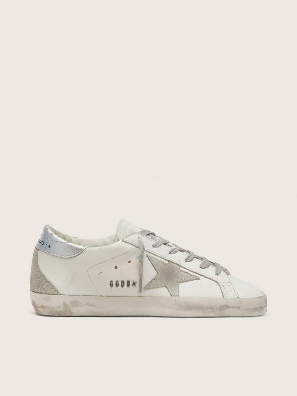 Golden Goose Super-Star Donna con Talloncino Argentato e Metal Studs Lettering