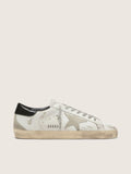 Golden Goose Super-Star Donna con Talloncino Nero e Metal Studs Lettering
