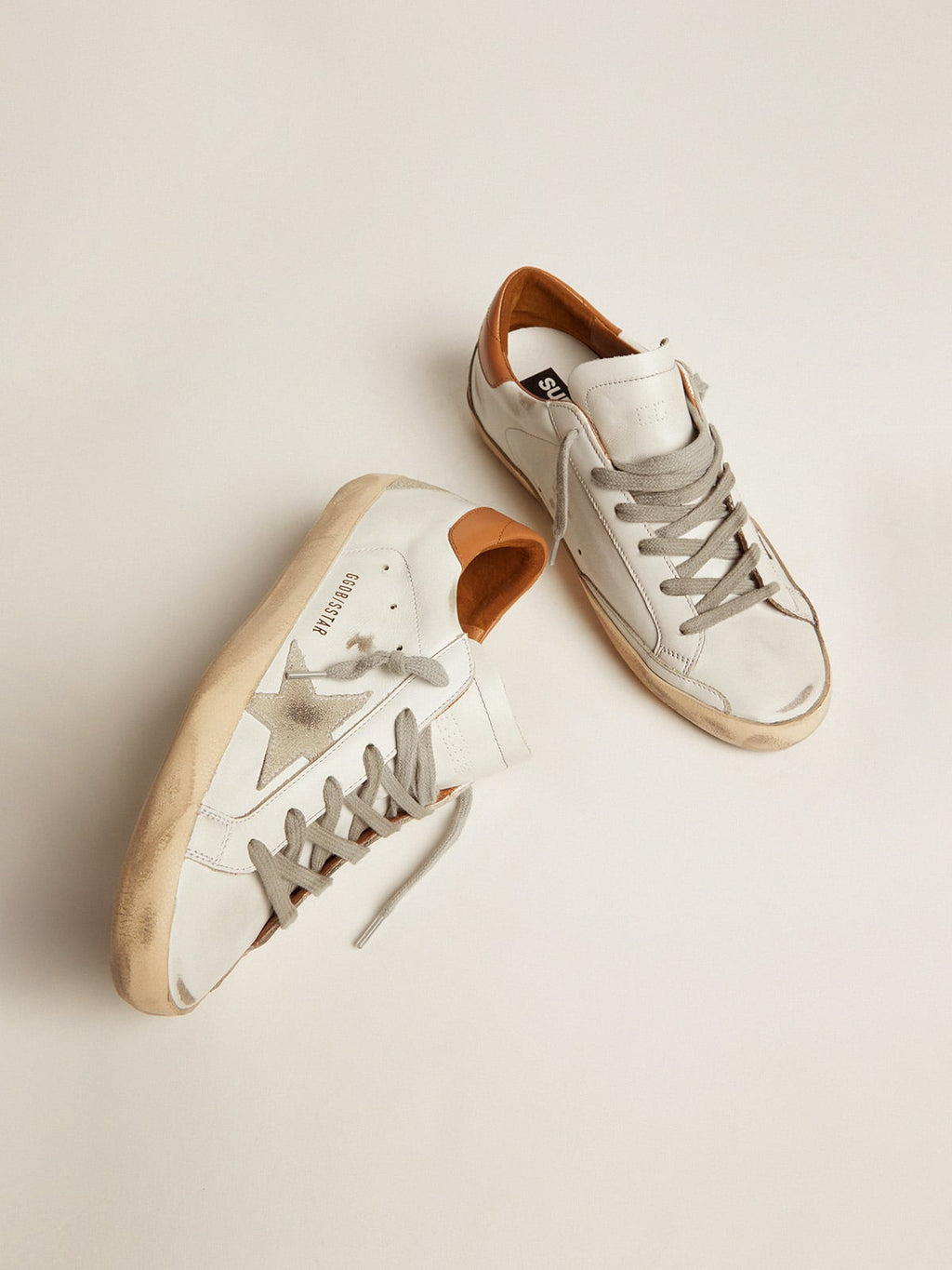 Golden Goose Super-Star Donna con Stella in Suede e Talloncino Marrone