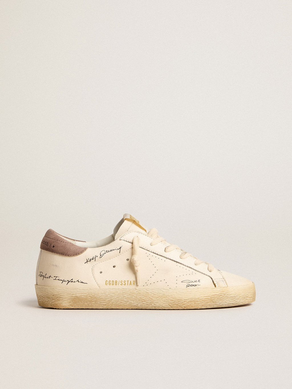 Golden Goose Super-Star Donna in Nappa con Stella Traforata e Talloncino in Suede