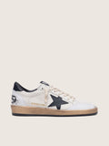 Golden Goose Ball Star Donna in Nappa con Stella Nera e Talloncino Nero