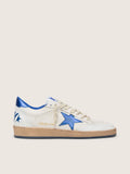 Golden Goose Ball Star Wishes Donna in Nappa Bianca con Stella e Talloncino Bluette