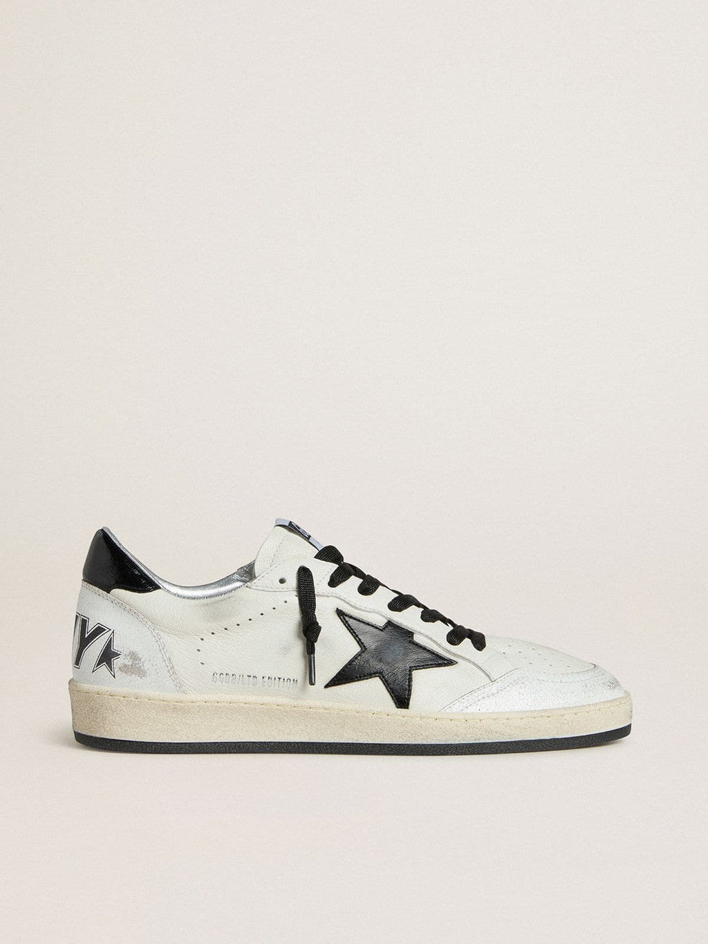 Golden Goose Ball Star Wishes Donna in Nappa con Stella e Talloncino in Naplak Nero