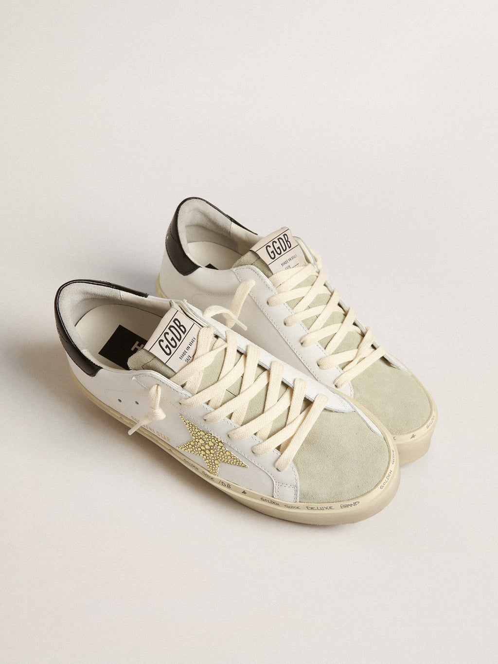 Golden Goose Hi Star con Stella in Cristalli Swarovski e Talloncino Nero