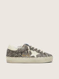 Golden Goose Hi Star Donna in Cavallino Bianco e Nero con Stella in Pelle Bianca