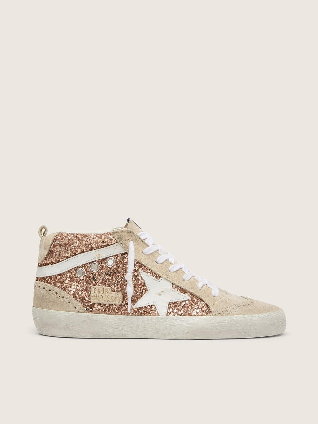 Golden Goose Mid Star Donna con Glitter Rosa