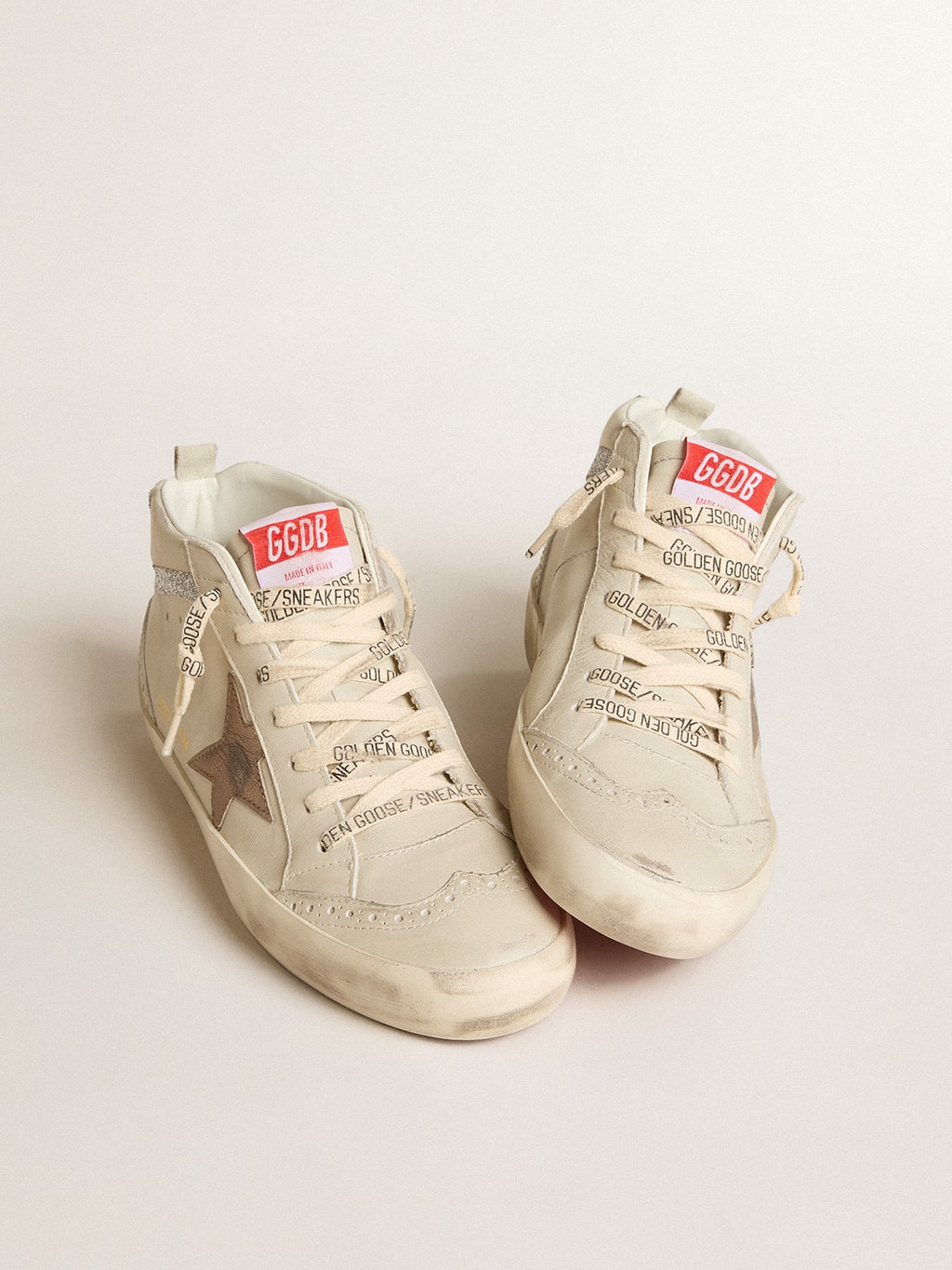 Golden Goose Mid Star Donna Ltd con Stella in Pelle Bronzo e Virgola in Cristalli Swarovski