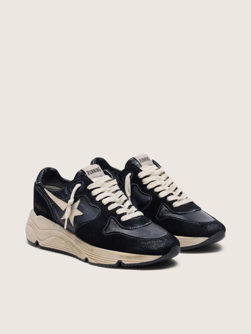 Golden Goose Running Sole Donna in Nappa e Suede Nere