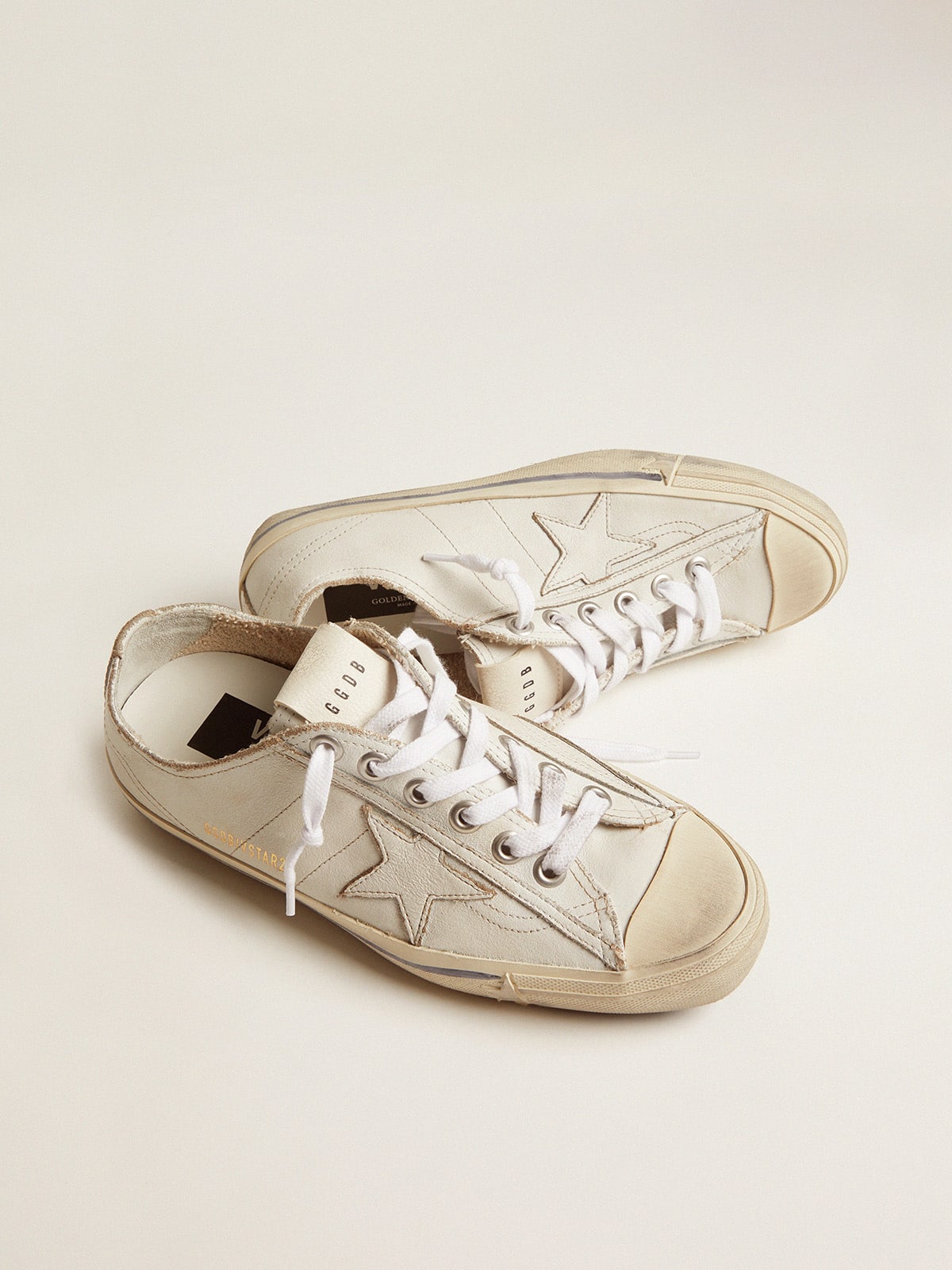Golden Goose V Star Donna in Pelle Effetto Vintage