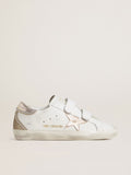 Golden Goose Old School Ltd Donna con Stella e Talloncino in Pelle Laminata Oro Rosa