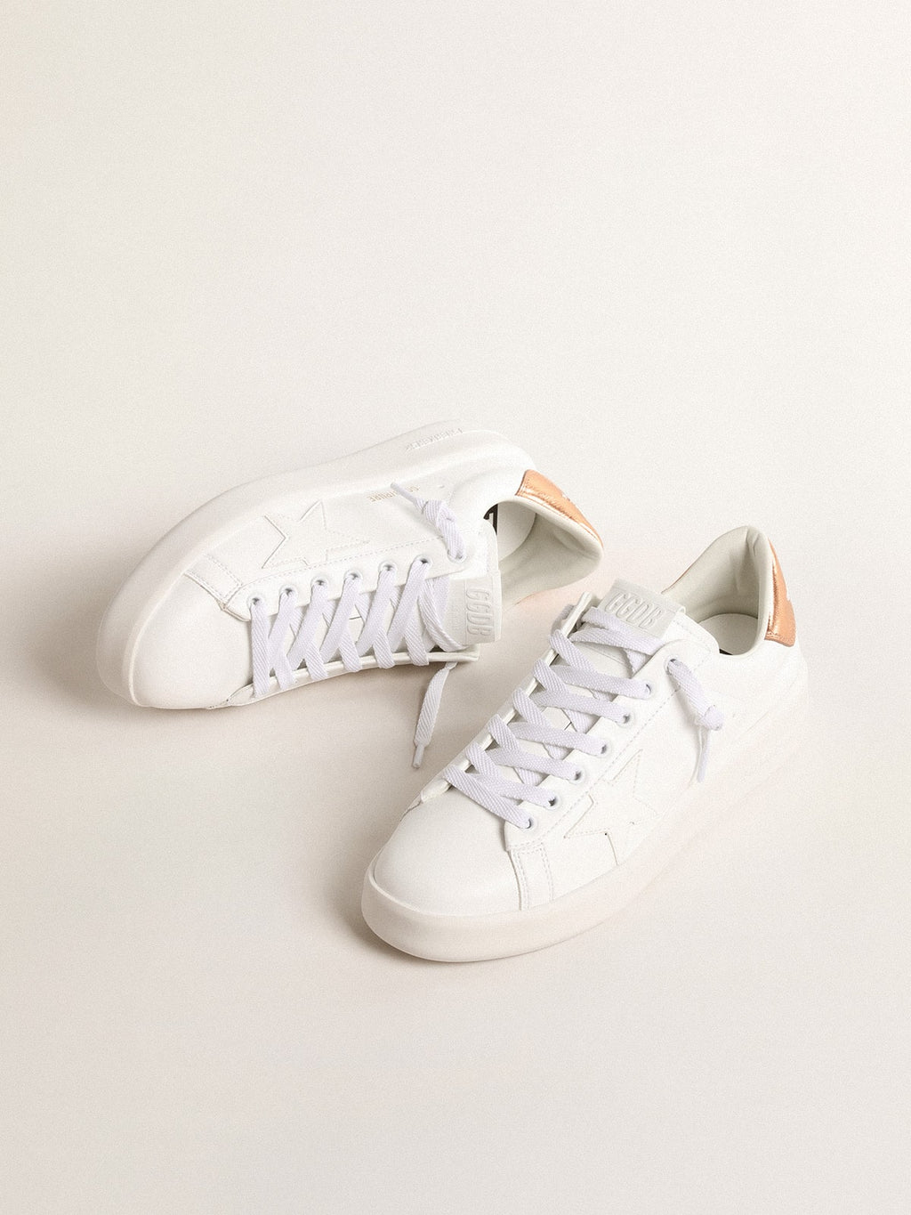 Golden Goose Purestar Donna Bio Based con Talloncino in Pelle Laminata Color Bronzo