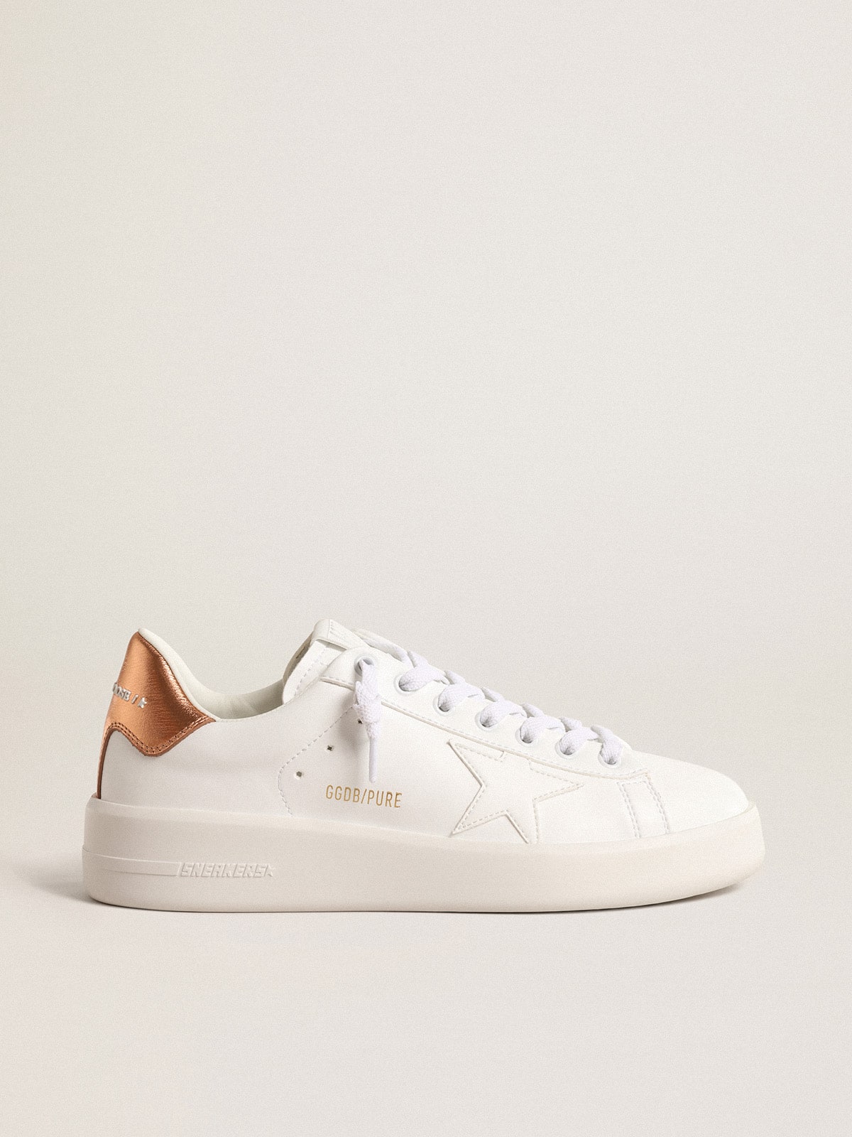 Golden Goose Purestar Donna Bio Based con Talloncino in Pelle Laminata Color Bronzo
