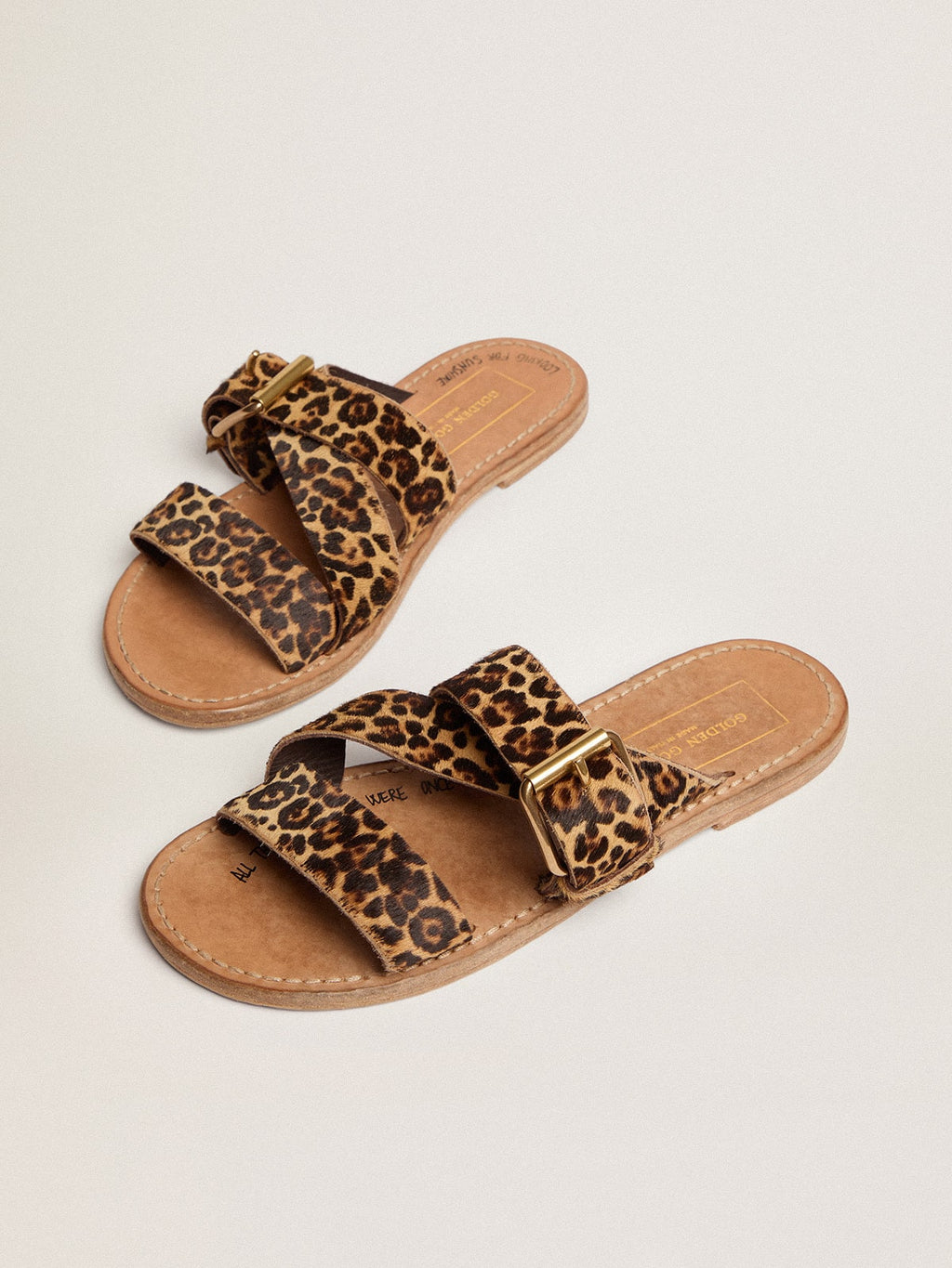 Golden Goose Sandali Bassi Margaret Donna in Cavallino Leopardato