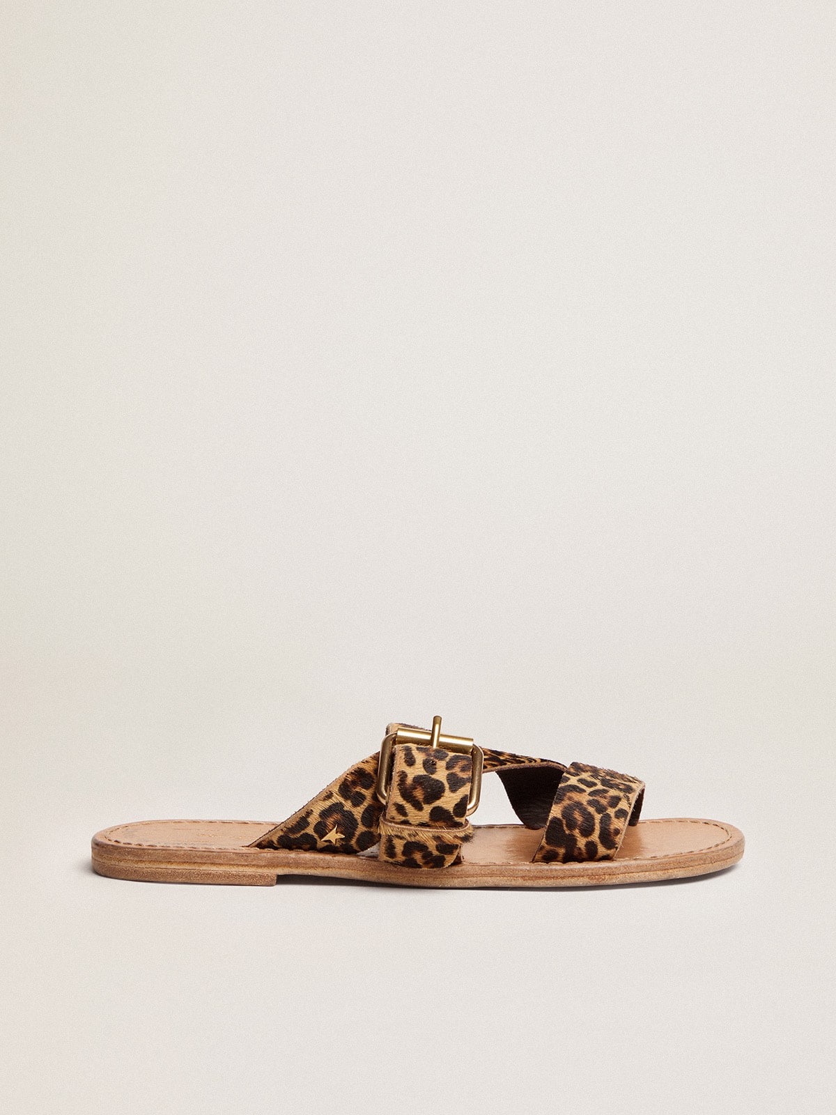 Golden Goose Sandali Bassi Margaret Donna in Cavallino Leopardato