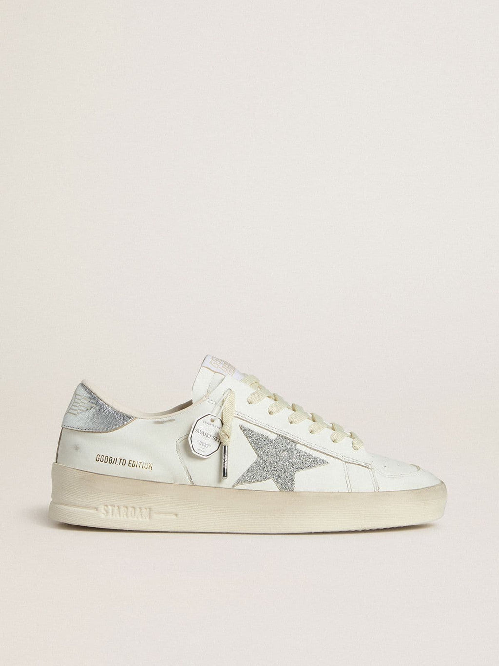 Golden Goose Stardan Donna Ltd con Stella in Cristalli Swarovski e Talloncino in Pelle Laminata