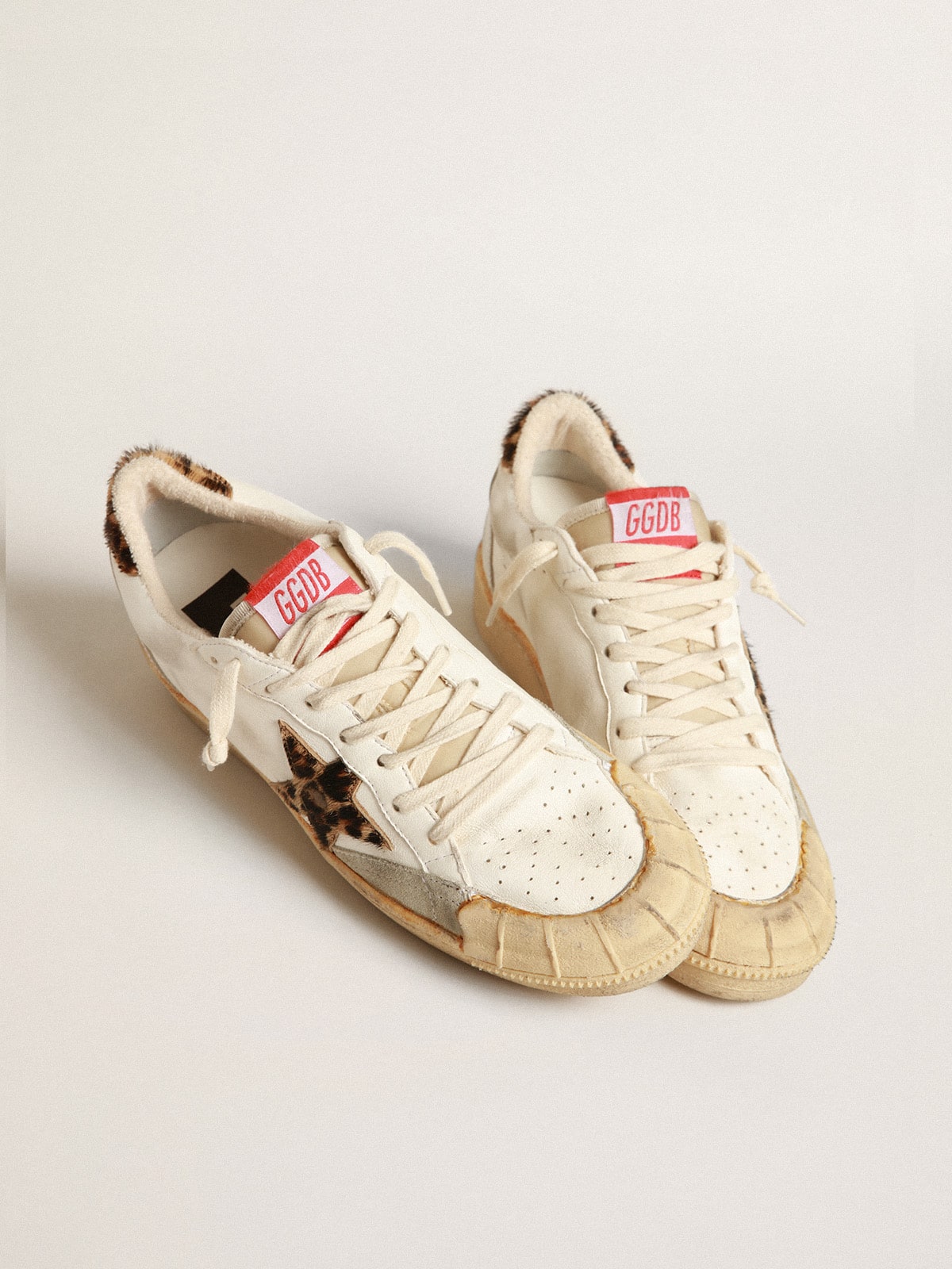 Golden Goose Ball Star in Nappa con Stella e Talloncino in Cavallino Leo