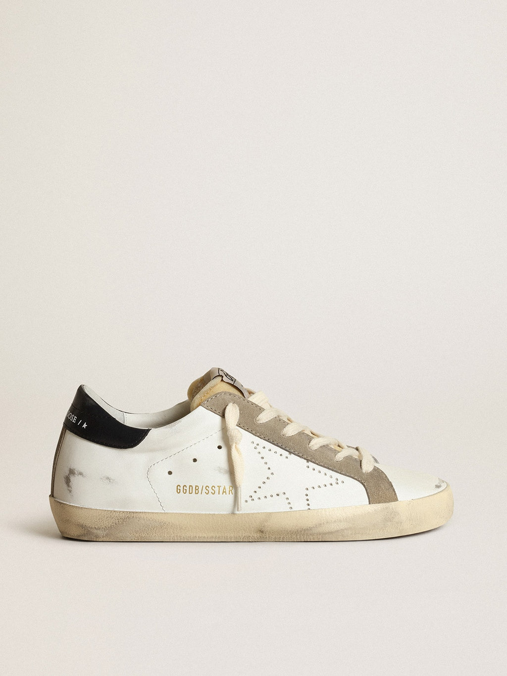 Golden Goose Super-Star Donna con Stella Traforata e Talloncino Color Blu Notte
