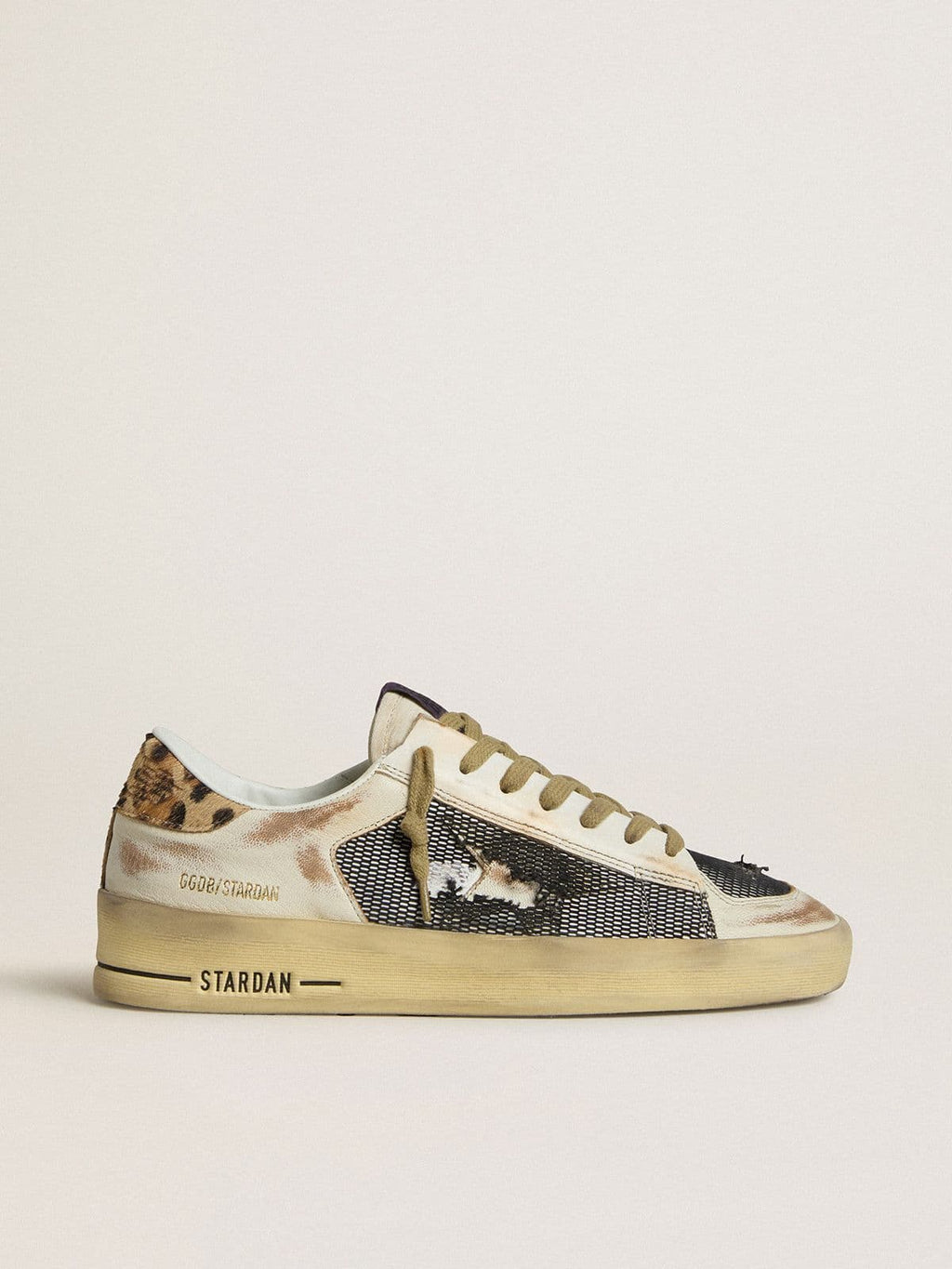 Golden Goose Stardan Donna in Nappa e Rete con Talloncino in Cavallino Leopardato