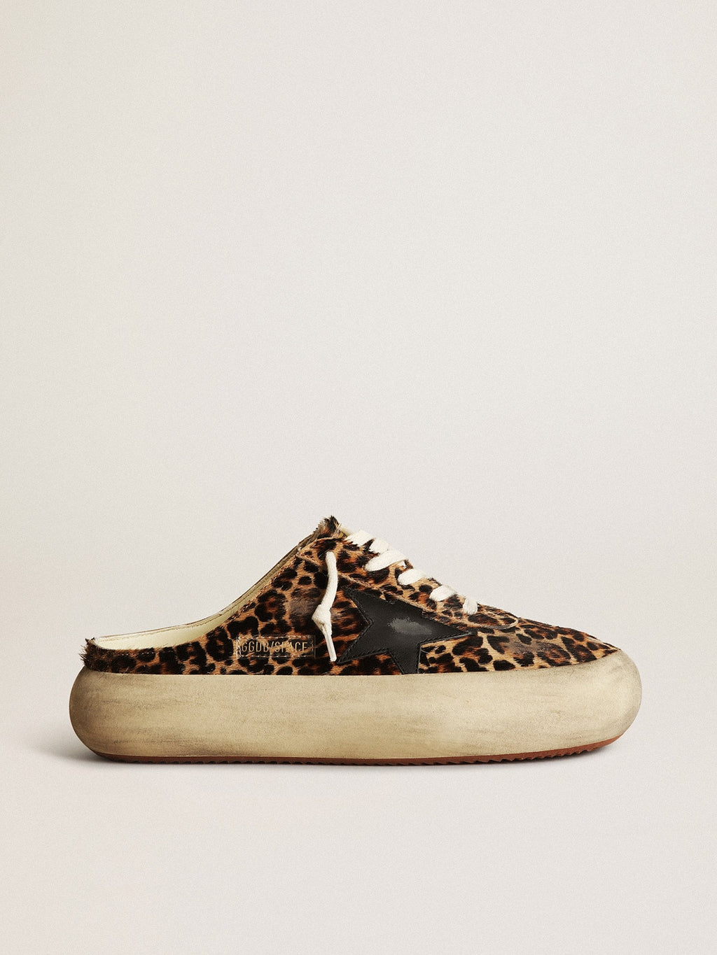 Golden Goose Space Star Sabot Donna in Cavallino Leo con Stella Nera
