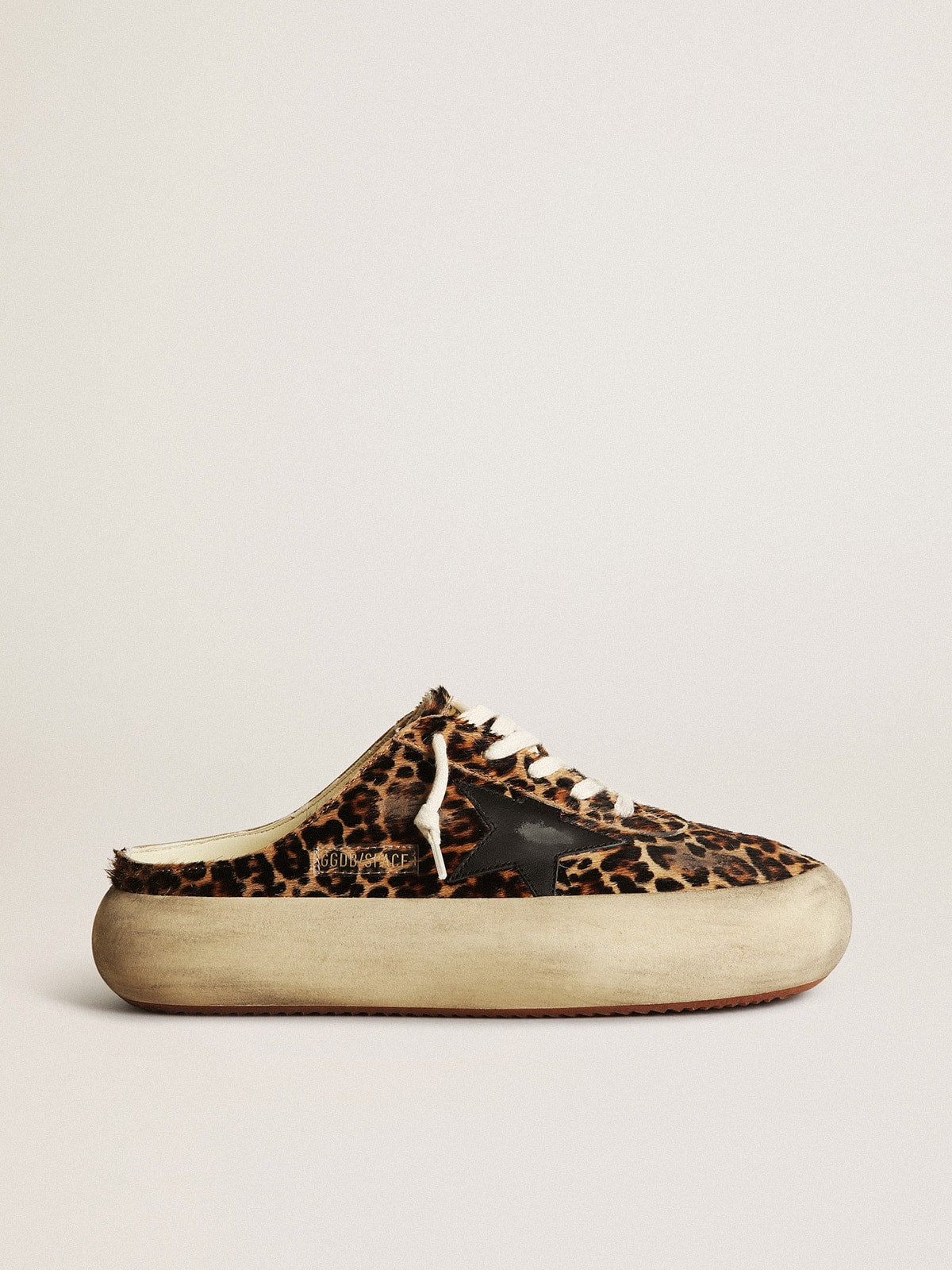 Golden Goose Space Star Sabot Donna in Cavallino Leo con Stella Nera