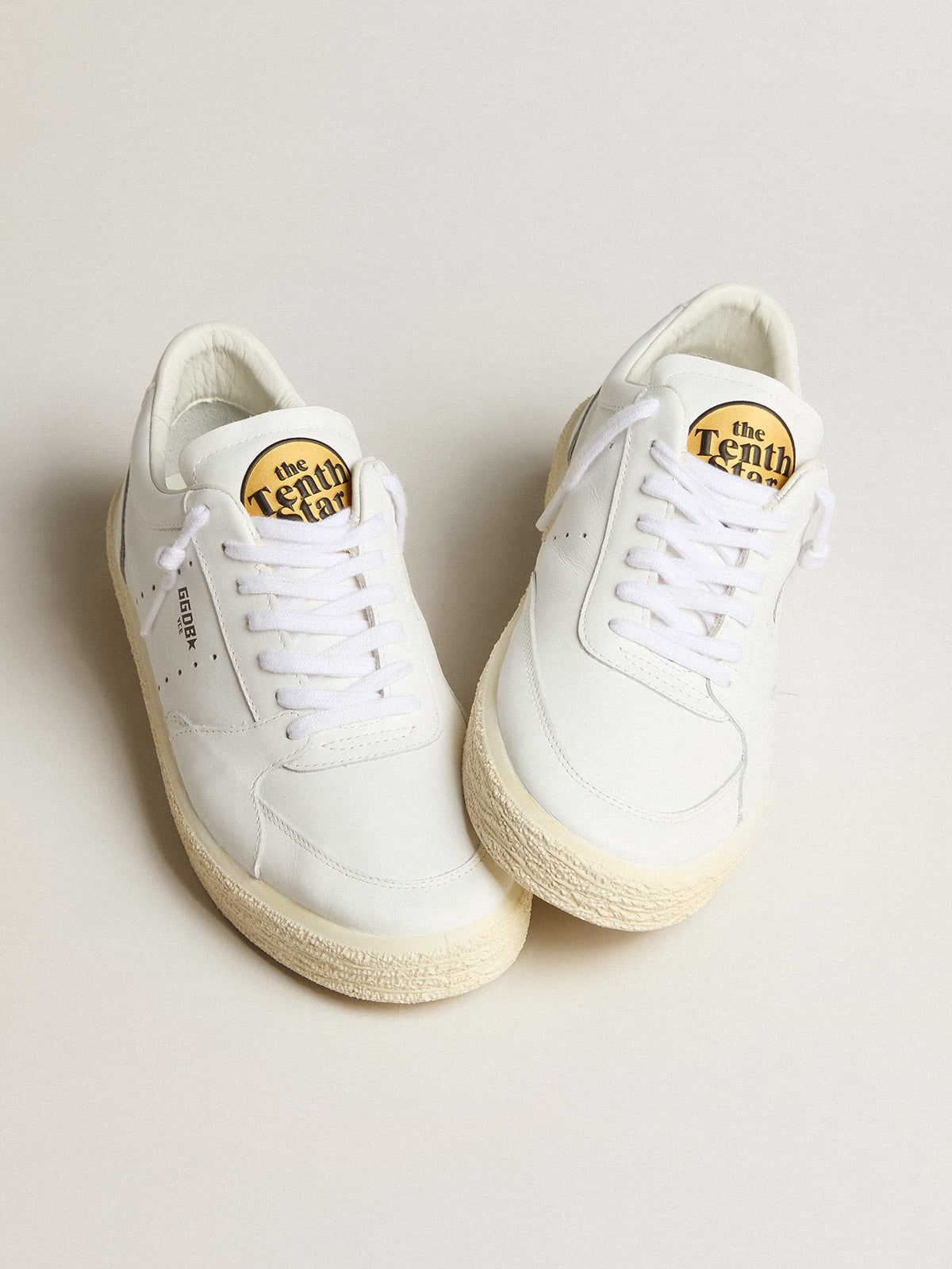 Golden Goose Tenth Star Donna in Pelle Bianca