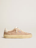 Golden Goose Soul Star Donna in Suede Rosa con Talloncino in Pelle Bianco Latte