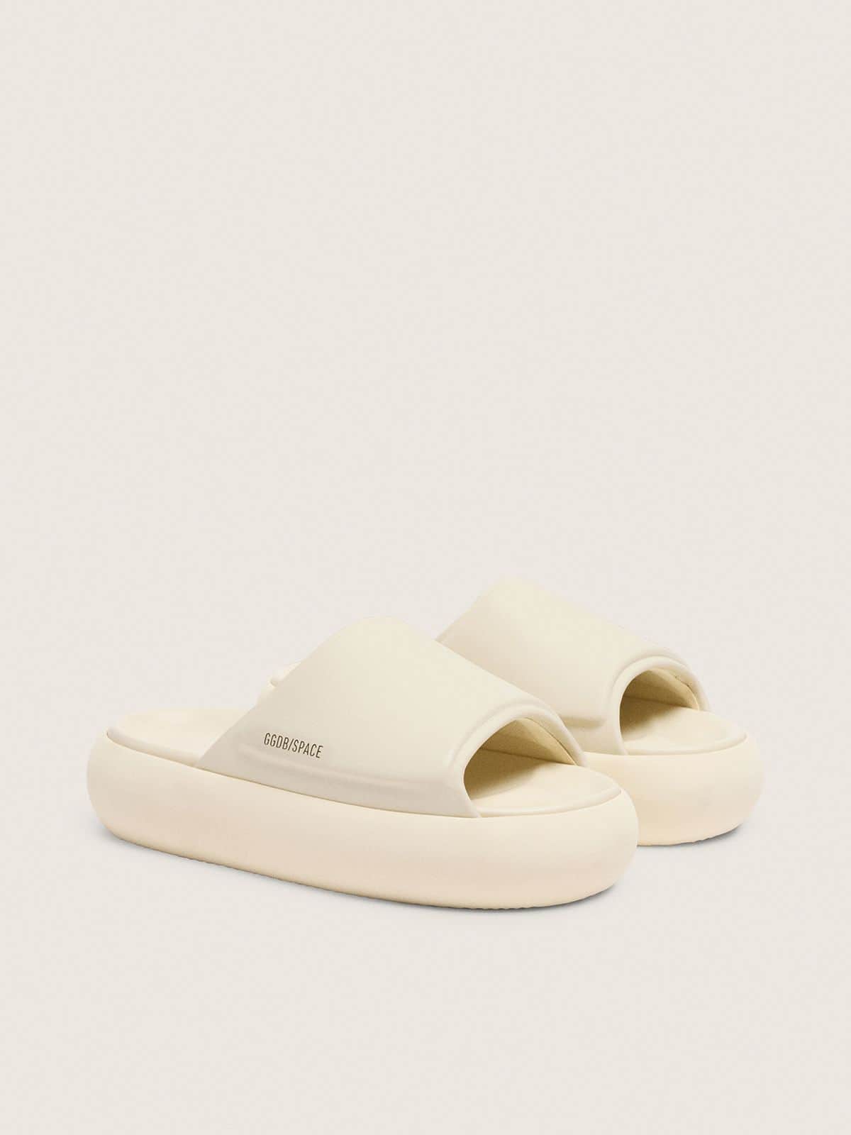 Golden Goose Ciabatte Space Star Donna in Pelle Bianca