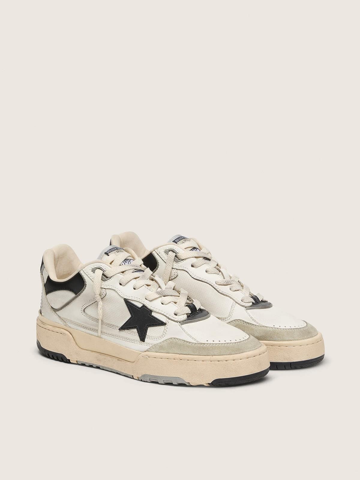 Golden Goose Forty2 Donna con Stella Nera e Talloncino in Pelle Nera