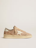 Golden Goose Stardan Donna in Suede Rosa Antico con Stella e Talloncino in Pelle Bianca