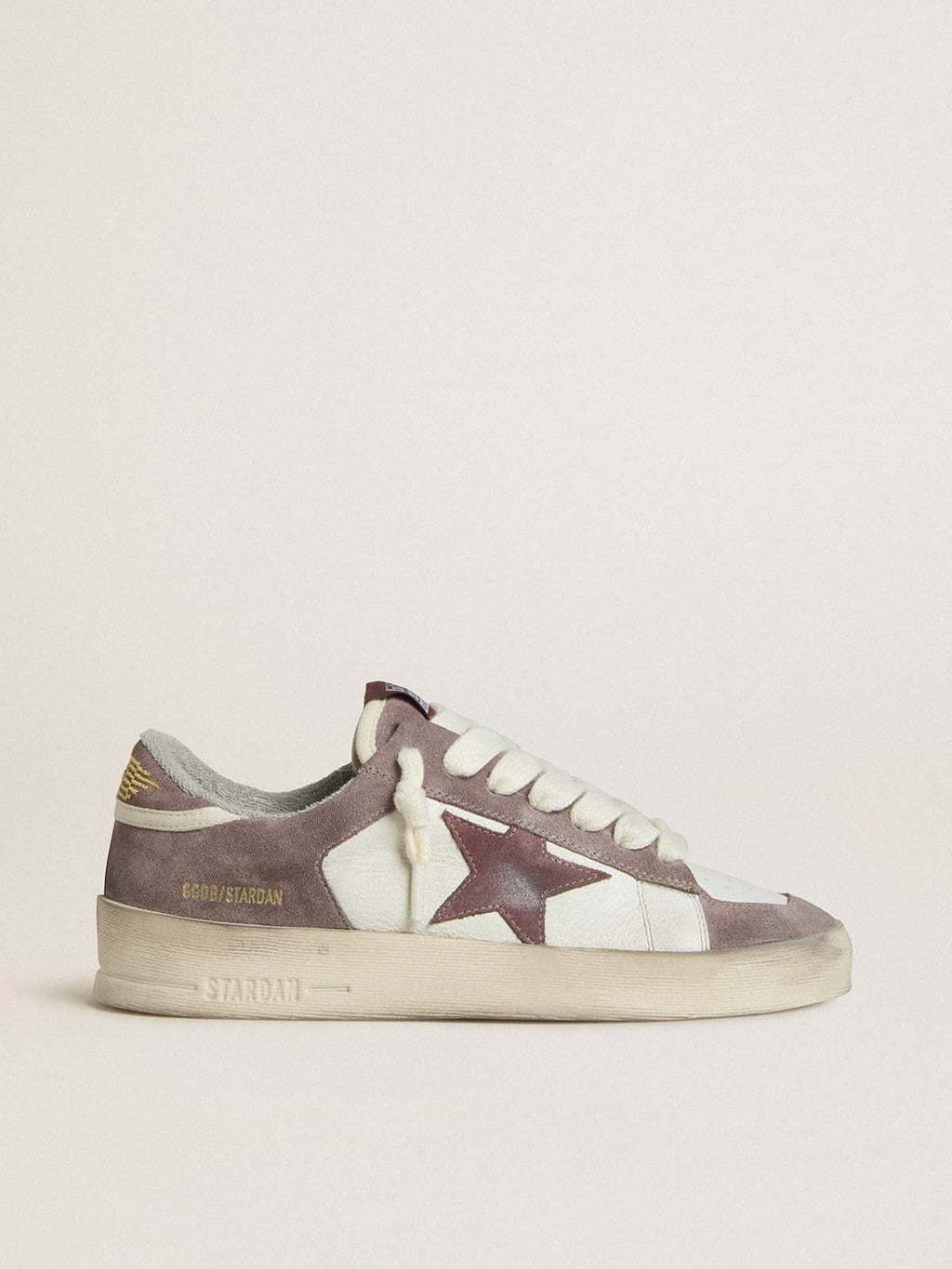 Golden Goose Stardan Donna Ltd in Nappa e Suede con Stella in Suede Malva e Talloncino in Suede Lavanda