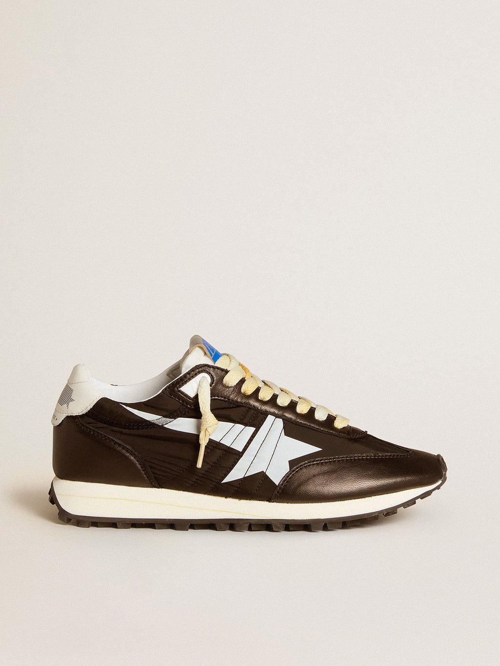 Golden Goose Marathon Donna con Tomaia in Nylon di Colore Nero e Stella Bianca