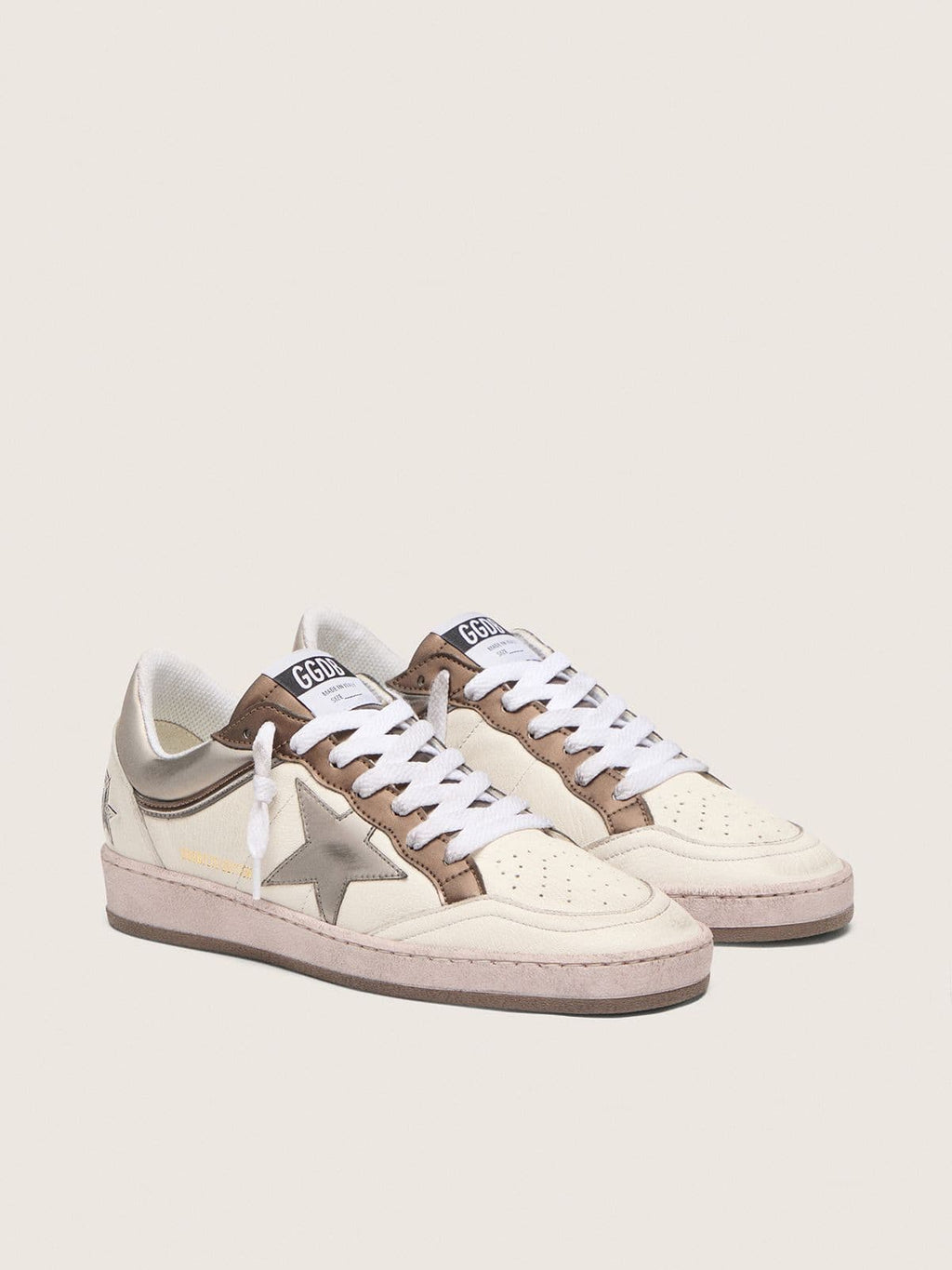 Golden Goose Ball Star Donna Ltd in Nappa con Stella e Inserti Bio Based Laminati