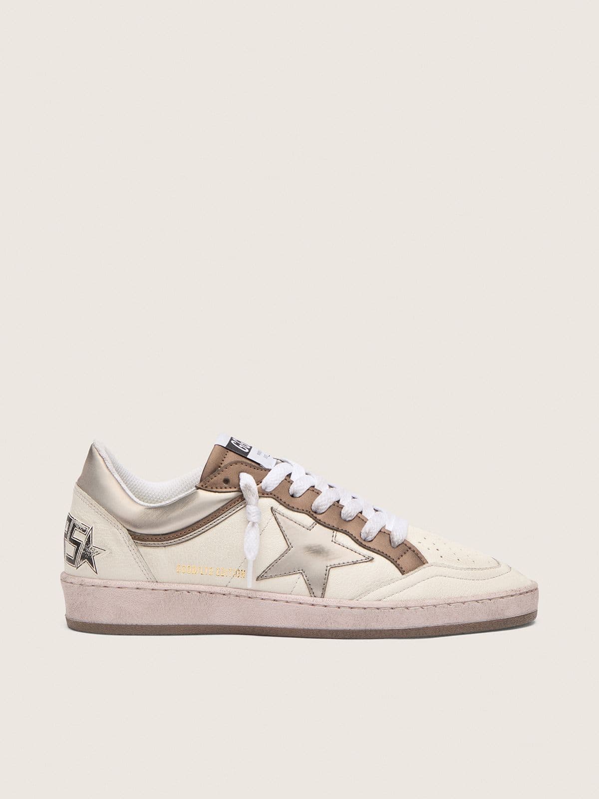 Golden Goose Ball Star Donna Ltd in Nappa con Stella e Inserti Bio Based Laminati