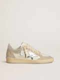 Golden Goose Ball Star Donna Ltd in Nappa e Suede con Stella in Pelle Argento e Cristalli Swarovski