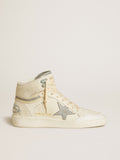 Golden Goose Sky Star Donna in Pelle con Stella in Pelle Azzurra e Talloncino Bianco
