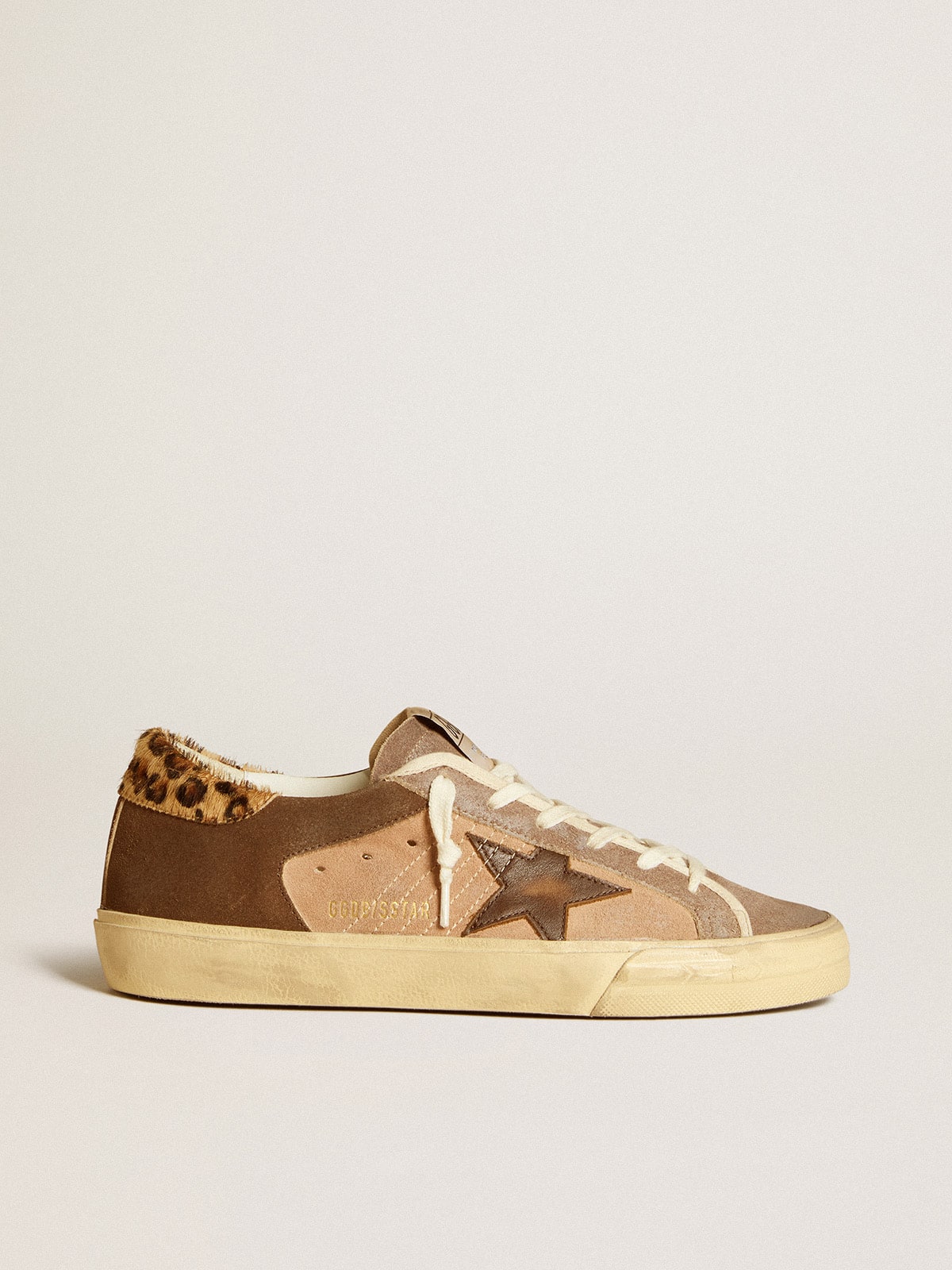 Golden Goose Super-Star Donna in Suede con Stella in Pelle e Talloncino in Cavallino