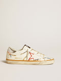 Golden Goose Super-Star Donna Ltd con Stella Traforata e Talloncino in Pelle Laminata