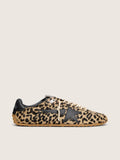 Golden Goose Marathon Speed Donna in Cavallino con Stampa Leopardata Beige e Nera e Stella in Pelle Nera