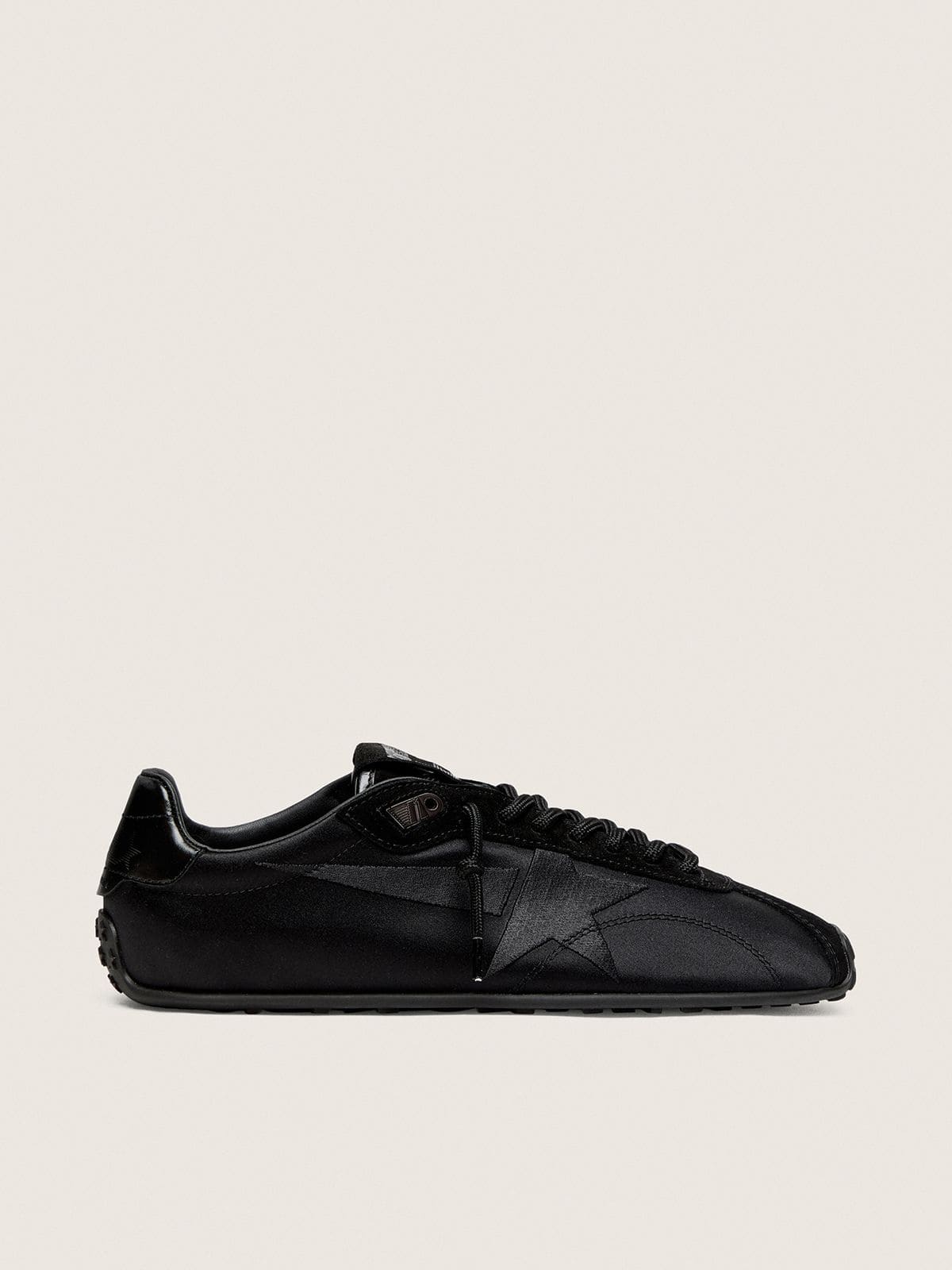 Golden Goose Marathon Speed Donna in Satin Nero con Stella Nera
