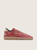 Golden Goose Ball Star Donna in Suede Rosso Ruggine con Stella Ton Sur Ton