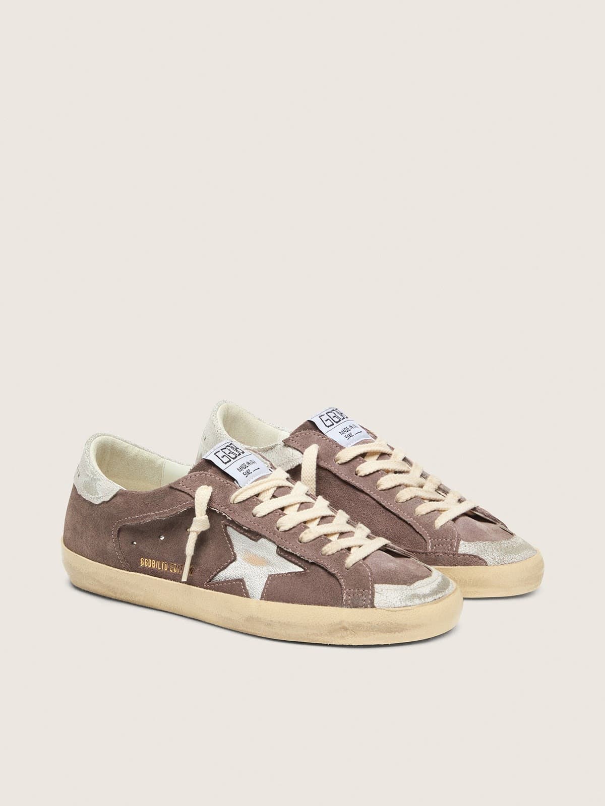 Golden Goose Super-Star Ltd Donna in Suede Lavanda con Stella Argento