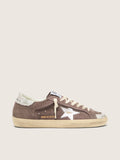 Golden Goose Super-Star Ltd Donna in Suede Lavanda con Stella Argento