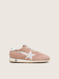 NUOVO ARRIVO - Golden Goose Marathon Young in suede rosa con stella bianca
